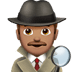 🕵🏽‍♂️ man detective: medium skin tone display on Apple